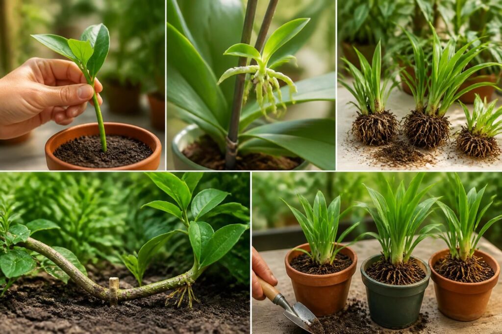 Multiplier ses plantes : bouturage, keiki, division, marcottage — le guide des 5 méthodes