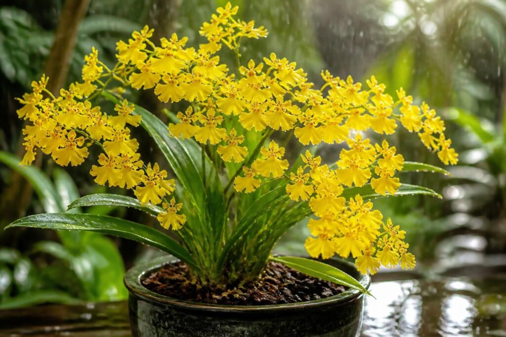 découvrez l'orchidée oncidium, aussi appelée la pluie d'or, avec nos conseils pour ses soins et sa floraison éclatante.
