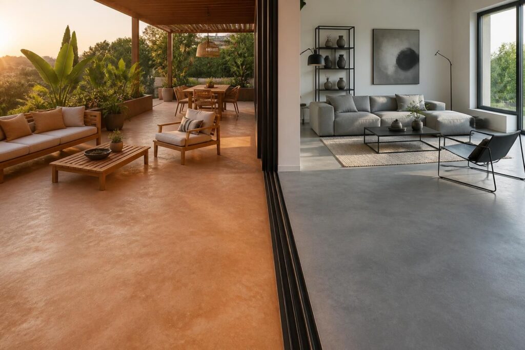 découvrez notre guide complet sur le béton coloré pour extérieur et intérieur : astuces, choix de couleurs, et prix pour sublimer votre terrasse et votre décoration.