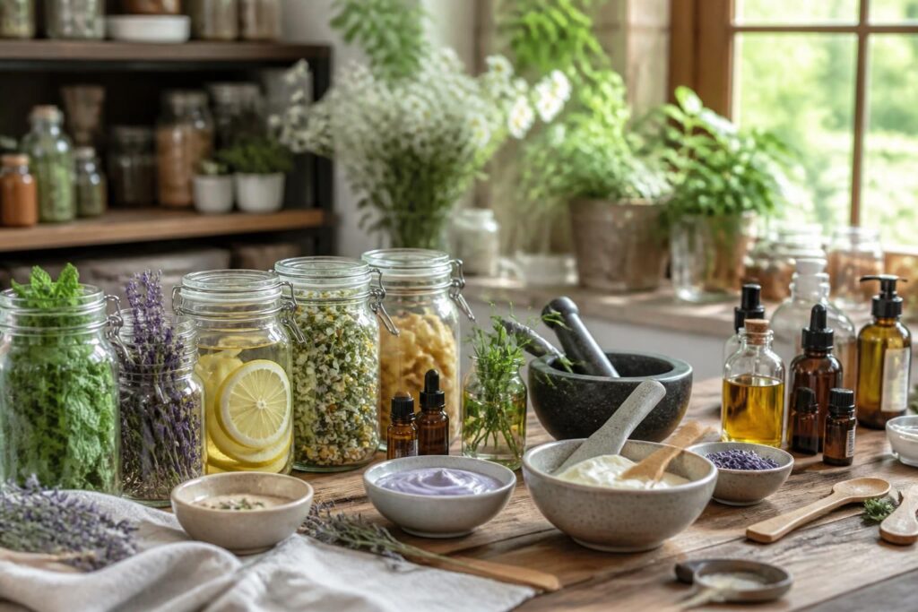 Cosmétiques naturels maison : recettes simples a base de plantes
