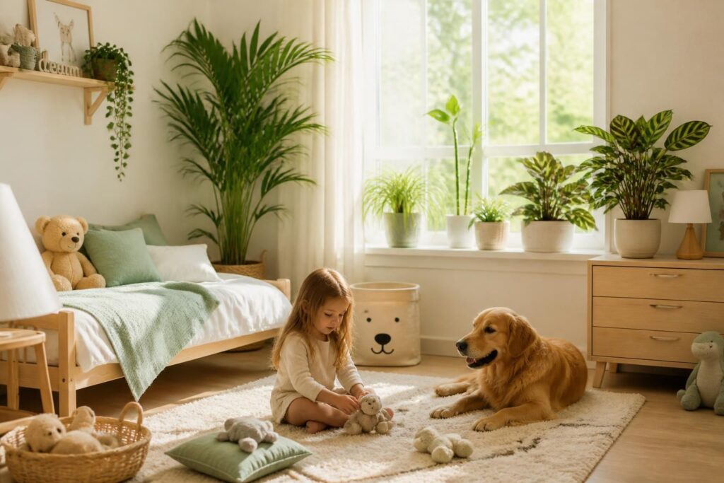 Plantes non toxiques : chambre d&rsquo;enfant et animaux
