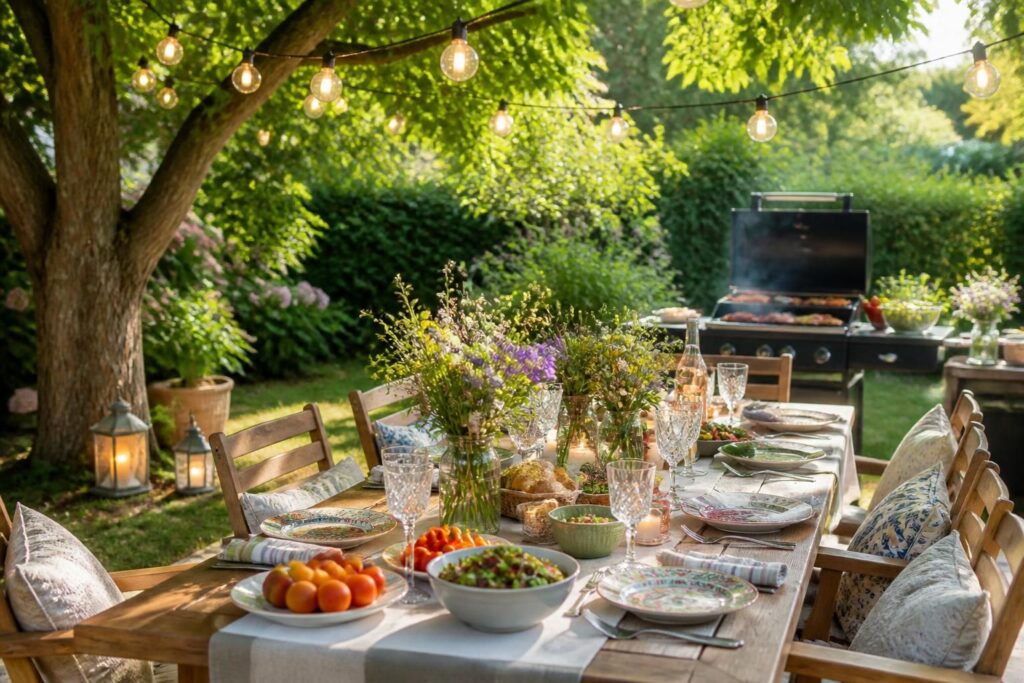 découvrez des idées déco originales et faciles pour recevoir au jardin et réussir votre repas d'été dans une ambiance conviviale et chaleureuse.