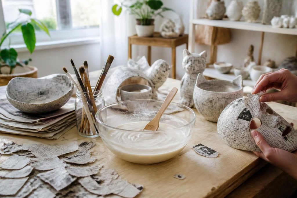 découvrez nos recettes et astuces faciles pour réaliser du papier mâché sans colle, idéal pour un bricolage simple et écologique.