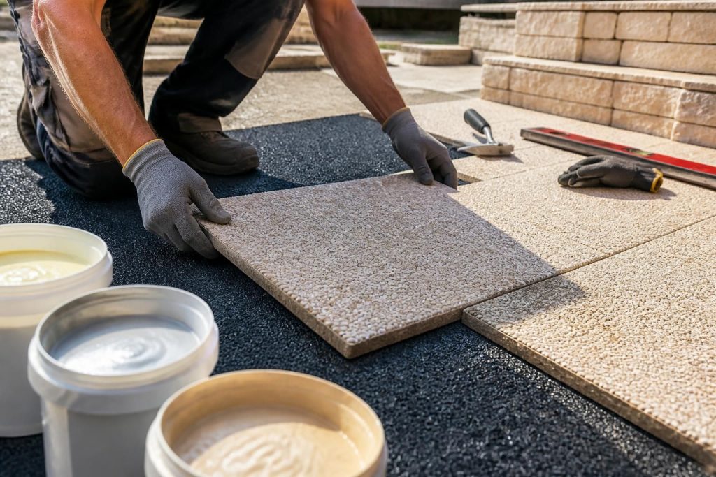 découvrez comment poser un pavé en résine sur un support enrobé et choisissez la colle adaptée pour une fixation durable et esthétique.