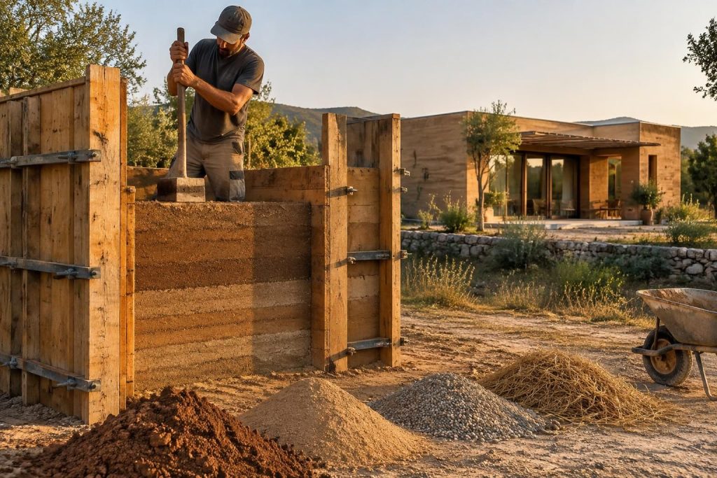 Terre à pisé : composition et utilisation pour une construction naturelle